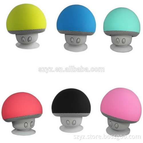 2016 Wireless Bluetooth Waterproof Silicon Suction Cup Handfree Mini Mushroom Speaker for Iphone ipad